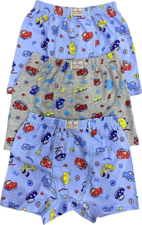 Erkek Çocuk Desenli Boxer 3Lü Paket