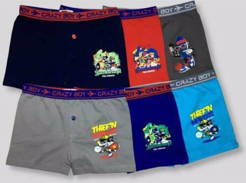 Baskılı Çocuk Boxer 6’Lı