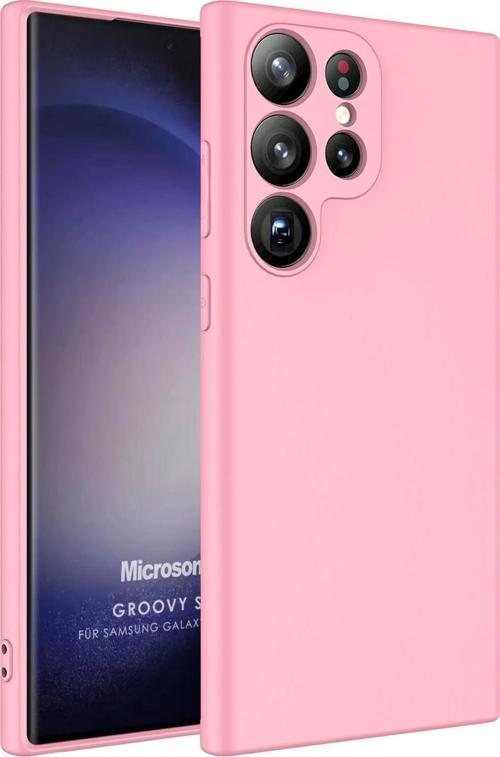 Samsung Galaxy S23 Ultra Kılıf Groovy Soft Pembe