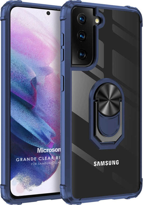 Samsung Galaxy S22 Plus Kılıf Grande Clear Ring Holder Lacivert