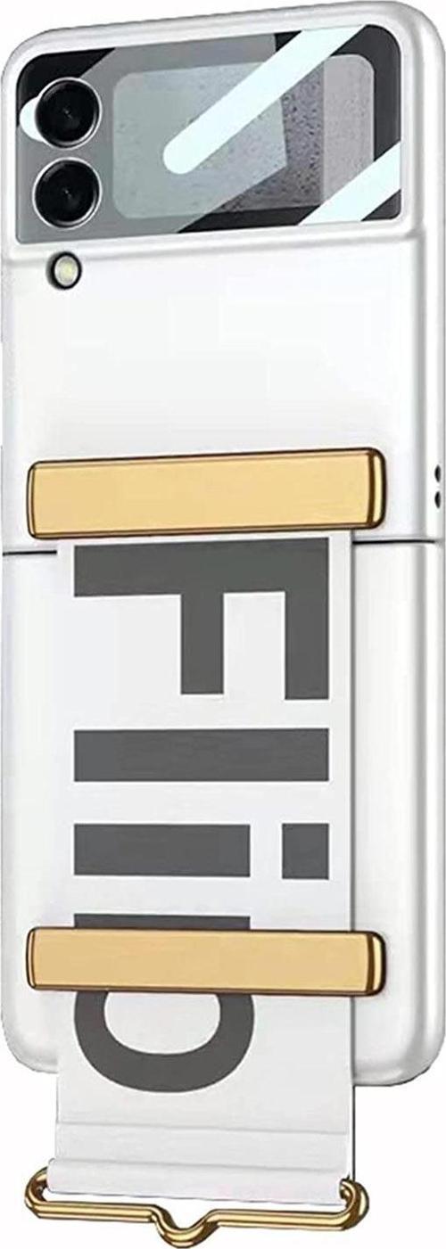 Samsung Galaxy Z Flip 3 Kılıf Flio Strap Gümüş