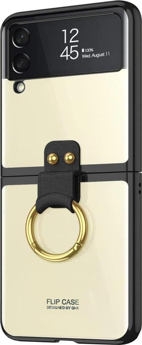 Samsung Galaxy Z Flip 3 Kılıf Ring Loft Clear Siyah