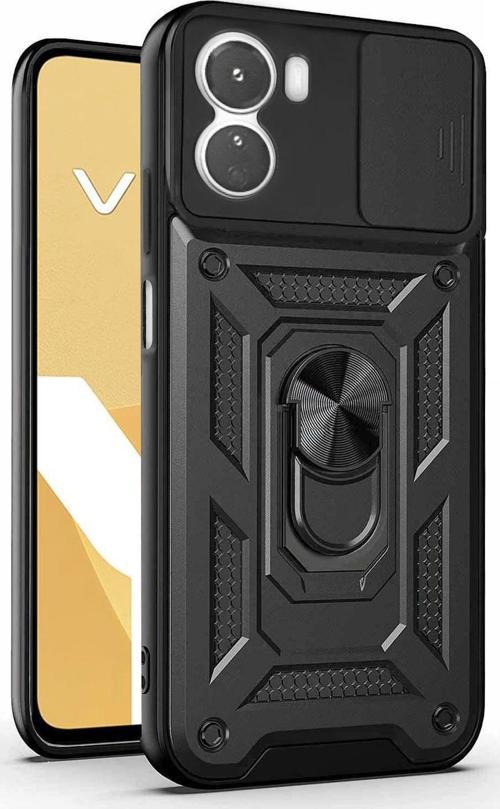 Vivo Y16 Kılıf Impact Resistant Siyah