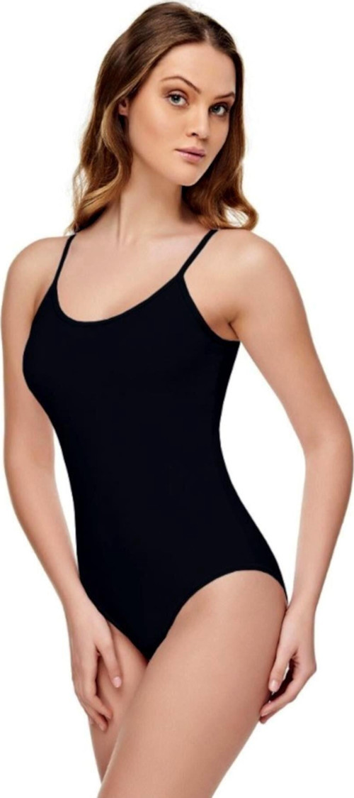 Modal Elestan Bayan Ip Askılı Çıtçıtlı Body 2004 2'Li Paket |Siyah