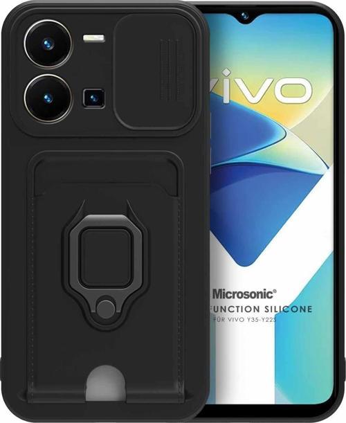 Vivo Y35 Kılıf Multifunction Silicone Siyah