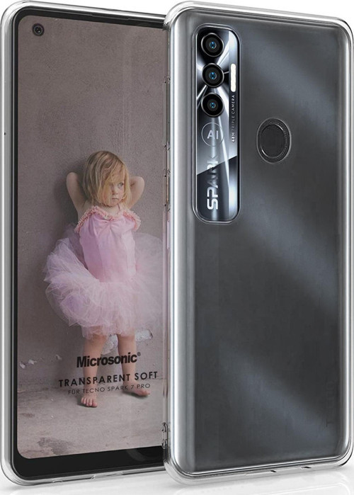 TECNO Spark 7 Pro Kılıf Transparent Soft Şeffaf