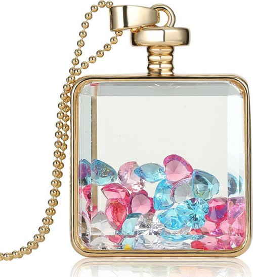 Gerçek Kurutulmuş Çiçek Tasarım Kolye