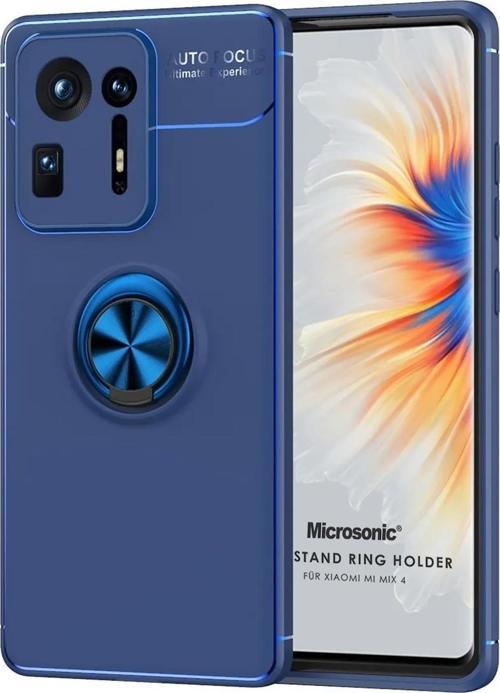 Xiaomi Mi Mix 4 Kılıf Kickstand Ring Holder Lacivert