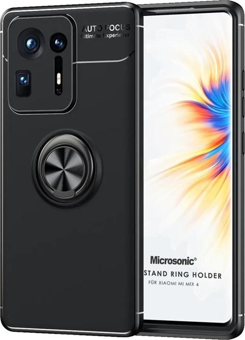 Xiaomi Mi Mix 4 Kılıf Kickstand Ring Holder Siyah