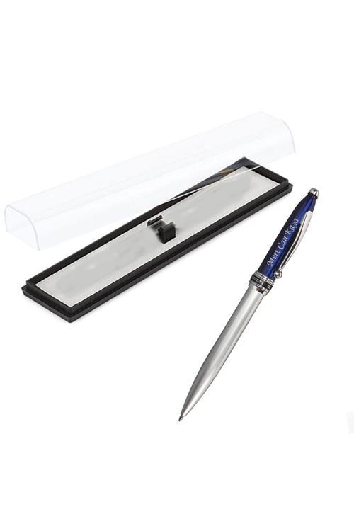 İsme Kişiye Özel Metal Çevirmeli Lacivert Tükenmez Kalem