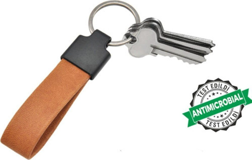 Taba Renk Metal Antibakteriyel Unisex Anahtarlık