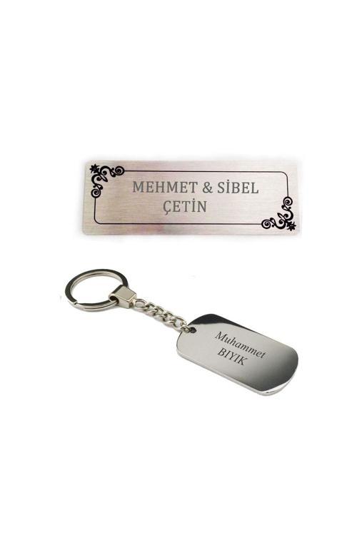 Isme Özel Anahtarlık & Kapı Arkası Isimlik Set