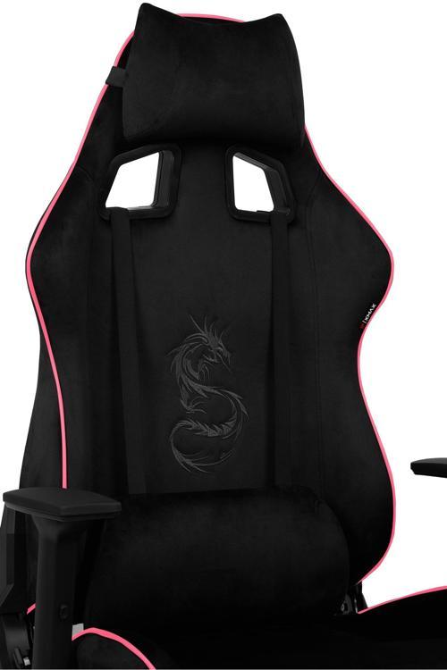 / Rio Plus Balerion Terletmez Kadife Kumaş Siyah Gaming Oyuncu Koltuğu / 120 Kg Taşır