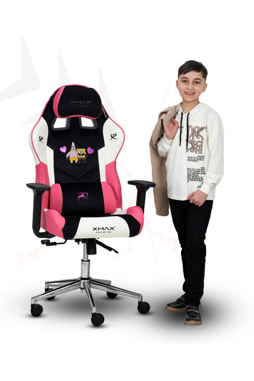 / Mini Rio Sunger Bob Kumaş Pembe Çocuk Oyuncu Koltuğu / 85 Kg Taşır