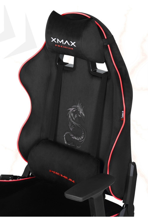 / Rio Balerion Terletmez Kadife Kumaş Siyah Gaming Oyuncu Koltuğu / 120 Kg Taşır