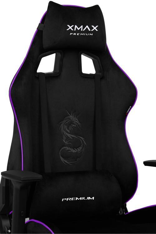 / Rio Plus Balerion Terletmez Kadife Kumaş Siyah Gaming Oyuncu Koltuğu / 120 Kg Taşır