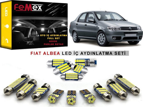 Fiat Albea LED İç Aydınlatma Ampul Seti FEMEX Parlak Beyaz