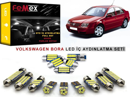 Volkswagen Bora Araçlar için LED İç Aydınlatma Ampul Seti FEMEX Parlak Beyaz