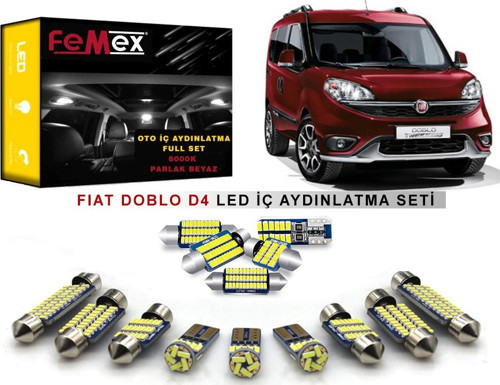 Fiat Doblo D4 LED İç Aydınlatma Ampul Seti FEMEX Parlak Beyaz