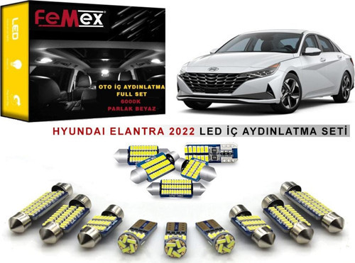 Hyundai Elantra 2022 LED İç Aydınlatma Ampul Seti FEMEX Parlak Beyaz