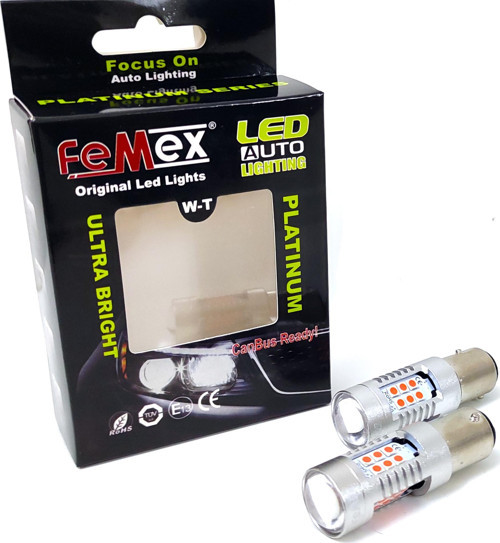 Platinum P21W 1157 Çift Duy Led Ampul Kırmızı Mercekli