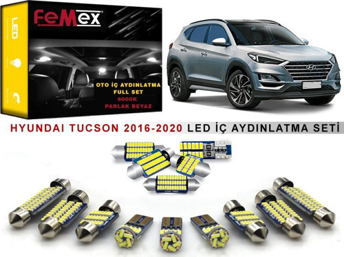 Hyundai Tucson 2016 Sonrası LED İç Aydınlatma Ampul Seti FEMEX Parlak Beyaz