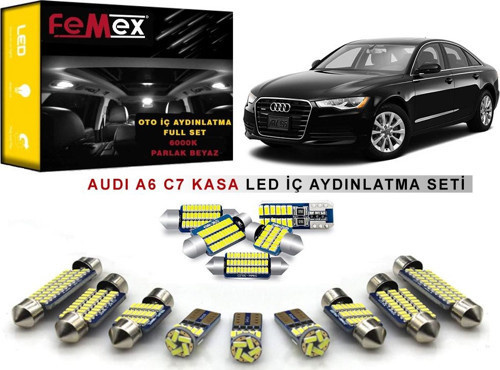 Audi A6 C7 Kasa LED İç Aydınlatma Ampul Seti FEMEX Parlak Beyaz