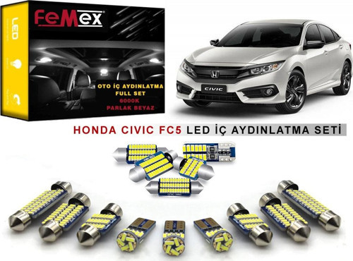 Honda Civic FC5 LED İç Aydınlatma Ampul Seti FEMEX Parlak Beyaz
