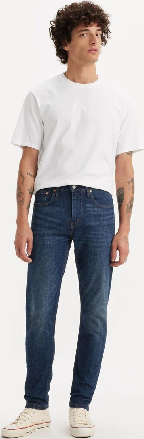 Lse 512 Pamuklu Slim Fit Normal Bel Dar Paça Jeans Erkek Kot Pantolon A2087-0038 KOYU MAVİ