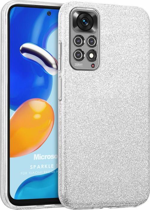 Xiaomi Redmi Note 11 Kılıf Sparkle Shiny Gümüş