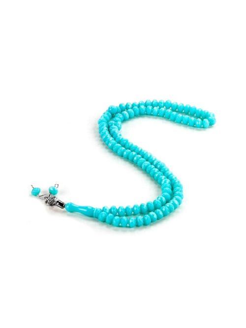 Kristal Görünümlü 99' lu Tesbih Mevlüt Hac Umre Hediyelik 10 adet Turkuaz