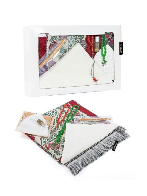 Ramazana Özel  Set 43 - Seccade - Örtü - Esans - Takke - Tesbih - Misvak - Kutulu