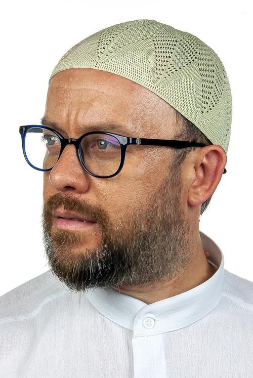 Berra Çelik Örme Dantel Namaz Takkesi F.Yeşili 1 Adet