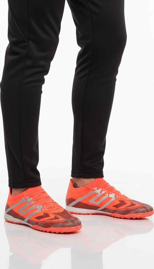 Kırmızı Gümüş Bilekten Lastikli Bağcıklı Unisex Halısaha Ayakkabısı GH-252-149 G