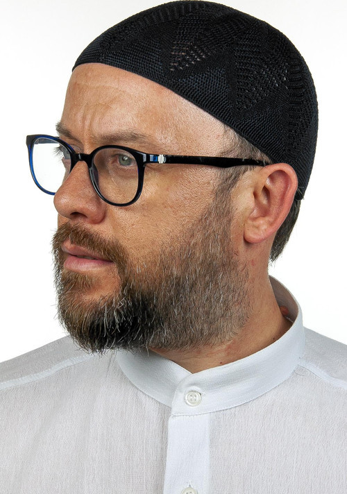 Berra Çelik Örme Dantel Namaz Takkesi Lacivert 1 Adet