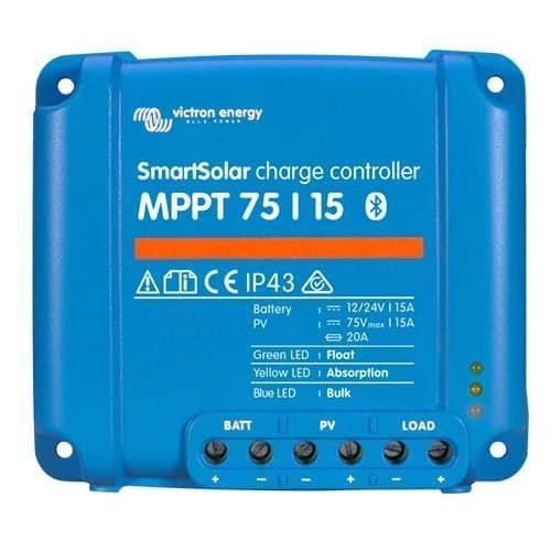 12/24V 15A MPPT Solar Charge Controller, SCC075015060R, Victron
