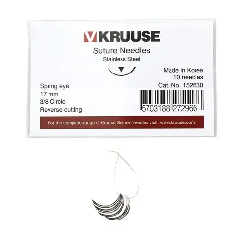 Sütür İğnesi Spring Eye 3/8 Keskin 17 mm 10/pk