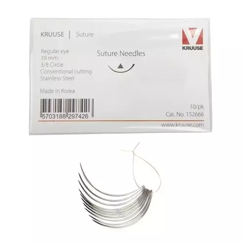 Sütür İğnesi. Regular Eye. 3/8. Keskin. 39 mm. 10/pk