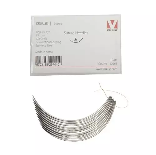 Sütür İğnesi. Regular Eye. 3/8. Keskin. 89 mm. 10/pk