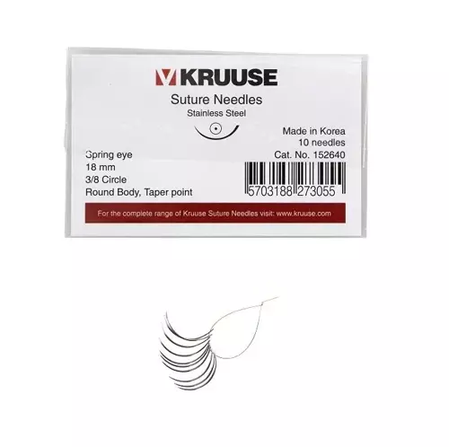 Sütür İğnesi Spring Eye 3/8 Yuvarlak 18 mm 10/pk
