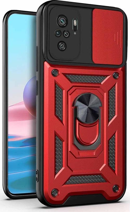 Xiaomi Redmi Note 10S Kılıf Impact Resistant Kırmızı