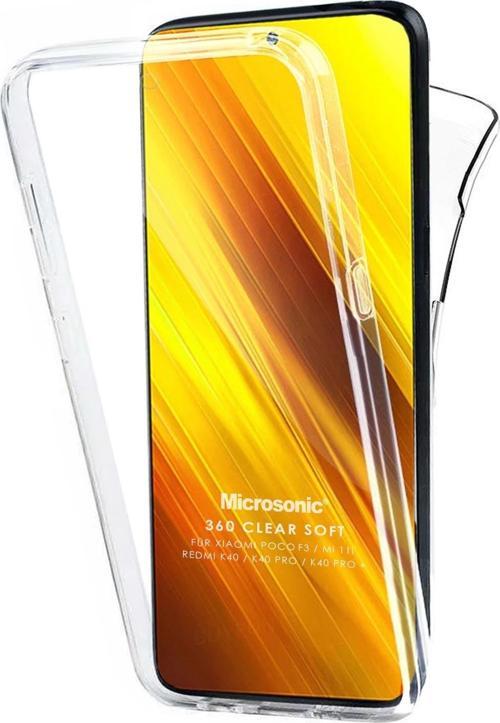 Xiaomi Redmi K40 Kılıf 6 Tarafı Tam Full Koruma 360 Clear Soft Şeffaf