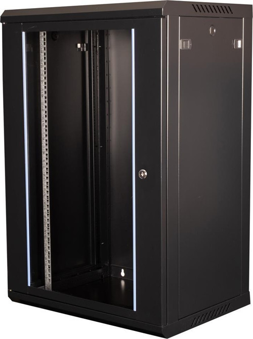 - 18U 19" Duvar Tipi Rack Kabinet – Genişlik: 600 mm | Derinlik: 600 mm – Siyah (Demonte)