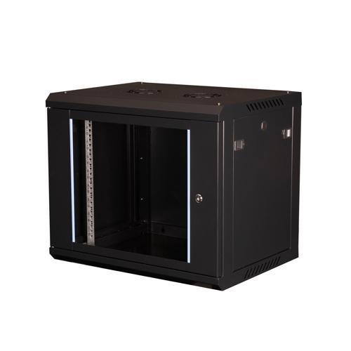- 9U 19" Duvar Tipi Rack Kabinet – Genişlik: 600 mm | Derinlik: 450 mm – Siyah