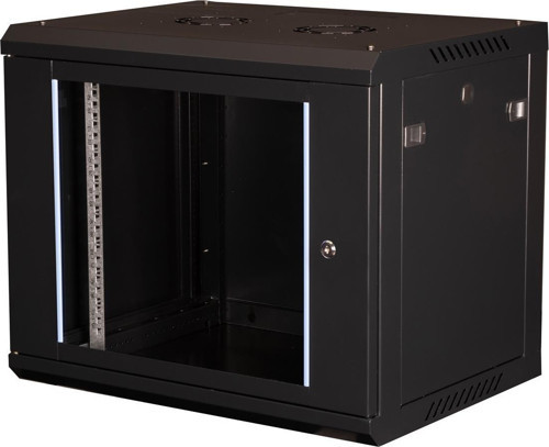 - 9U 19" Duvar Tipi Rack Kabinet – Genişlik: 600 mm | Derinlik: 600 mm – Siyah (Demonte)