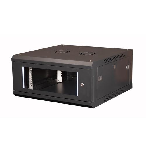 - 4U 19" Duvar Tipi Rack Kabinet – Genişlik: 600 mm | Derinlik: 600 mm – Siyah