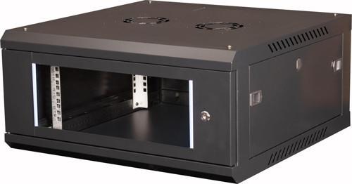 - 4U 19" Duvar Tipi Rack Kabinet – Genişlik: 600 mm | Derinlik: 600 mm – Siyah