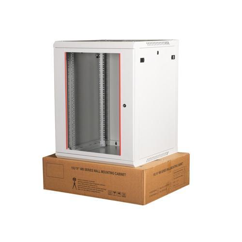 - 15U 19" Duvar Tipi Rack Kabinet – Genişlik: 600 mm | Derinlik: 600 mm – Açık Gri (Demonte)