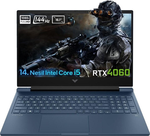 Victus 16-R1057NT Intel Core i5-14500HX 9J260EA FR13 16 GB DDR5 1 TB SSD RTX 4060 8GB 16,1" 144Hz Full HD Yok (Free Dos) Gaming Laptop