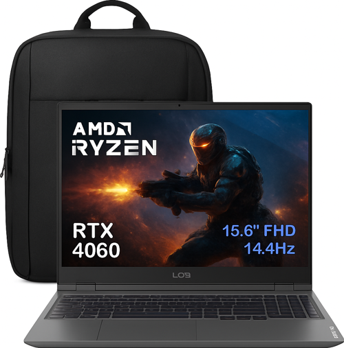LOQ 15ARP9 83JC00FKTR CD113 AMD Ryzen 7-7435HS 8-GBDDR5 256 GB RTX4060 8GB 105W 144Hz Yok (CDee Dos) FHD Gaming Laptop + Çanta